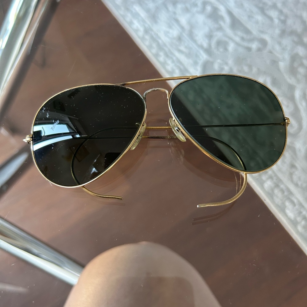 Vintage Gold Aviator Sunglasses